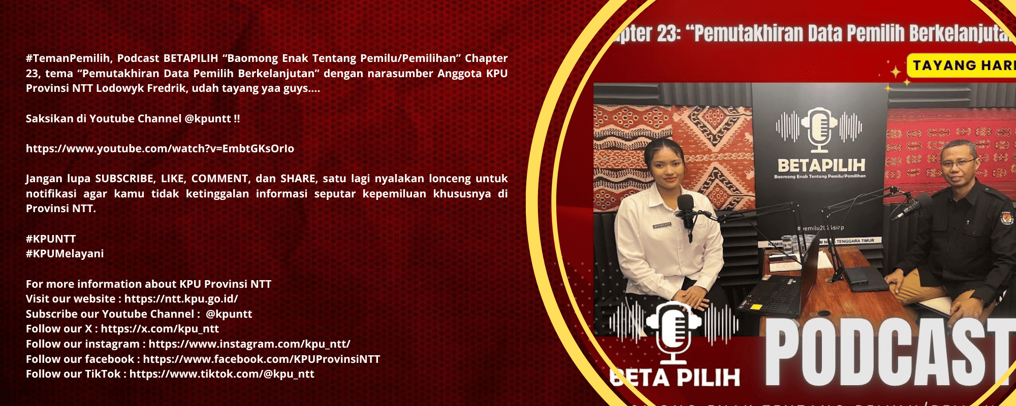Podcast BETAPILIH “Baomong Enak Tentang Pemilu/Pemilihan” Chapter 23