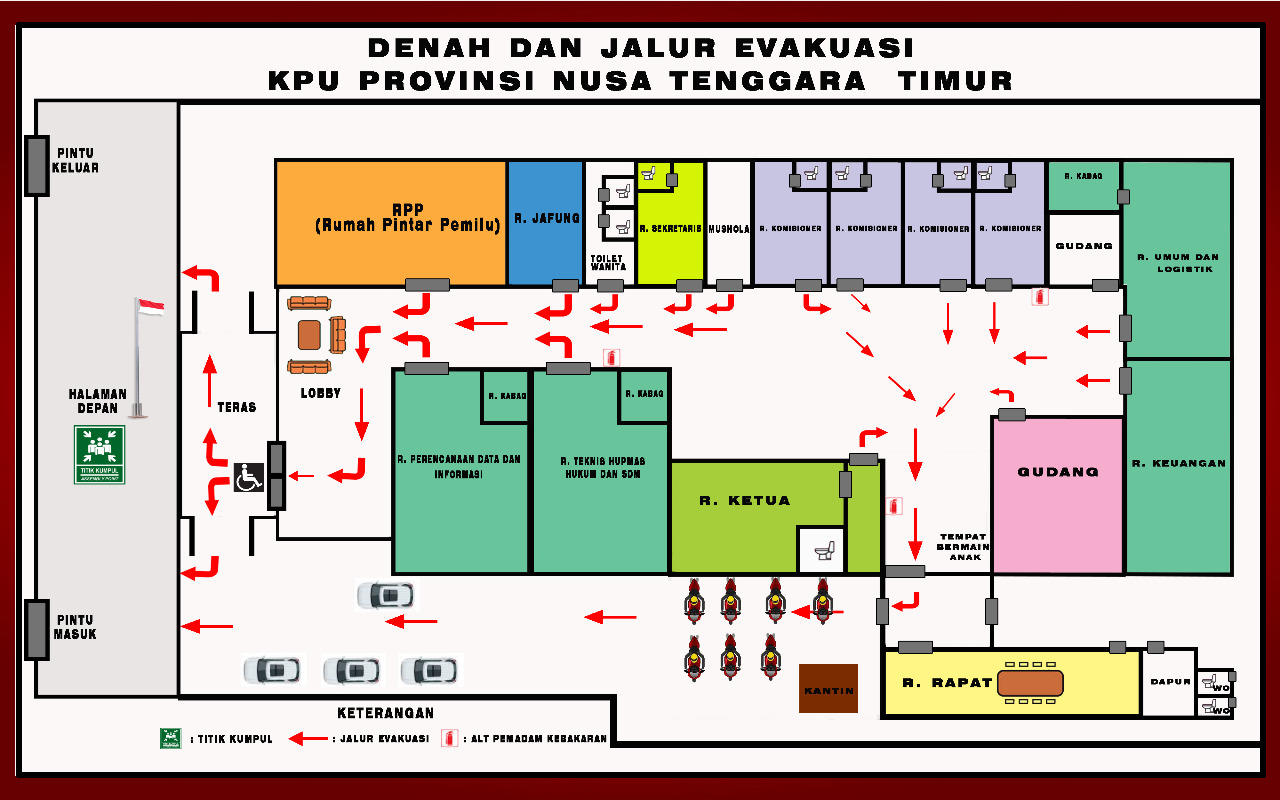 Jalur Evakuasi KPU Provinsi NTT